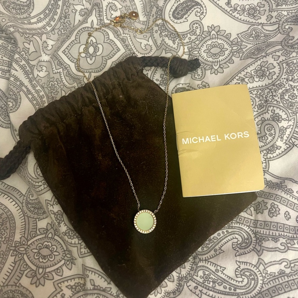 Michael Kors Gold and Pavé Crystal w/ Teal Stone